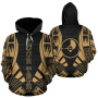 Yap All Over Custom Personalised Hoodie - Gold Tattoo Style