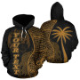 Tonga Polynesian Custom Personalised Hoodie Coconut Gold