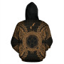 Northern Mariana Islands Polynesian ll Over Hoodie Map Gold