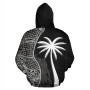 Tonga Polynesian Hoodie Coconut Tree Black