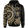 Tonga Polynesian Hoodie - Gold Tentacle Turtle