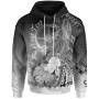 [Custom Personalised] Yap Hoodie - Humpback Whale with Tropical Flowers (White)
