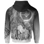 [Custom Personalised] Yap Hoodie - Humpback Whale with Tropical Flowers (White)