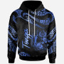 Tonga Polynesian Hoodie - Poly Tattoo Blue Version