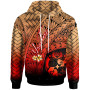 Tonga Polynesian Custom Personalised Hoodie - Plumeria Tattoo Tribal