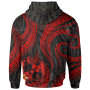 Tonga Polynesian Hoodie - Red Plumeria