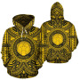 Northern Mariana Islands ll Over Hoodie - Northern Mariana Islands Coat Of rms Polynesian Gold Black