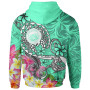 Hawaii Polynesian Hoodie - Hawaii Seal With Turtle Plumeria (Turquoise)