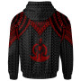 Vanuatu Custom Personalised Hoodie - Polynesian Armor Style Red