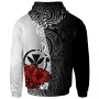 Hawaii Polynesian Hoodie - Coat Of Arm With Hibiscus White