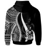 Vanuatu Hoodie White - Tentacle Tribal Pattern