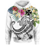 Wallis and Futuna Polynesian Hoodie - Summer Plumeria (White)