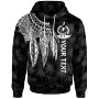 Vanuatu Personalised Hoodie - Polynesian Wings (White)