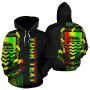 Tuvalu Polynesian Personalised Custom Hoodie Line Reggae