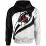 Fiji Rugby Hoodie - Fiji Flag Coat Of Arms Sprit Of Rugby BW