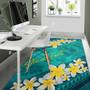 Palau Polynesian Custom Personalised Area Rug - Plumeria With Blue Ocean Polynesian 5