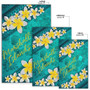 Marshall Islands Polynesian Area Rug - Plumeria With Blue Ocean Polynesian 2