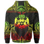 Tonga Custom Personalised Hoodie - Coat Of rms With Patterns Reggae Color