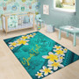 Guam Polynesian Custom Personalised Area Rug - Plumeria With Blue Ocean Polynesian 6