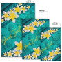 Fiji Polynesian Custom Personalised Area Rug - Plumeria With Blue Ocean Polynesian 2