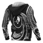 Yap Micronesia ll Over Hoodie - White Tribal Wave