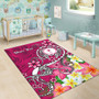 Kosrae Custom Personalised Area Rug - Turtle Plumeria (Pink) Polynesian 4