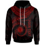 Marshall Islands Polynesian Personalised Hoodie - Marshall Islands Waves (Red)