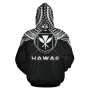 Hawaii All Over Hoodie - Hawaii Kanaka Maoli Flag Polynesian Tattoo