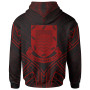 Tuvalu Hoodie - Tuvalu Seal Red Tribal Patterns