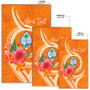 Guam Polynesian Custom Personalised Area Rug - Orange Floral With Seal Polynesian 2