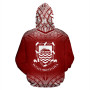 Tuvalu Polynesian Personalised Custom Hoodie Fog Red