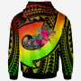 Yap Hoodie - Polynesian Hook And Hibiscus (Reggae)