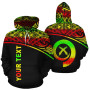 Vanuatu Polynesian Personalised Custom Hoodie - Reggae Curve