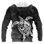 Polynesian Hawaii Hoodie - Turtle Eternity Black