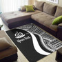 Vanuatu Custom Personalised Area Rug - White Polynesian Tentacle Tribal Pattern Polynesian 2