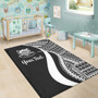 Tuvalu Custom Personalised Area Rug - White Polynesian Tentacle Tribal Pattern Polynesian 5