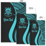 Tuvalu Custom Personalised Area Rug - Turquoise Polynesian Tentacle Tribal Pattern Polynesian 7