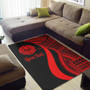 Tahiti Custom Personalised Area Rug - Red Polynesian Tentacle Tribal Pattern Polynesian 2