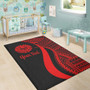 Tahiti Custom Personalised Area Rug - Red Polynesian Tentacle Tribal Pattern Polynesian 5