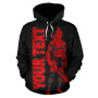 Chuuk Custom Personalised Hoodie - Micronesia Chuukese Warrior Red