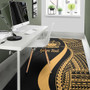 Samoa Custom Personalised Area Rug - Gold Polynesian Tentacle Tribal Pattern Polynesian 4