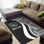 Palau Custom Personalised Area Rug - White Polynesian Tentacle Tribal Pattern Polynesian 2