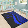 Niue Custom Personalised Area Rug - Blue Polynesian Tentacle Tribal Pattern Polynesian 5