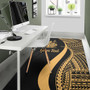 New Caledonia Custom Personalised Area Rug - Gold Polynesian Tentacle Tribal Pattern Polynesian 4