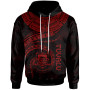 Tuvalu Polynesian Hoodie - Tuvalu Waves (Red)