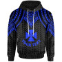 Wallis And Futuna Custom Personalised Hoodie - Polynesian Armor Style Blue