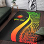 Marshall Islands Custom Personalised Area Rug - Reggae Polynesian Tentacle Tribal Pattern Polynesian 3