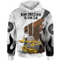 American Samoa Hoodie - Polynesian Eagle Fire White Style