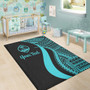 Guam Custom Personalised Area Rug - Turquoise Polynesian Tentacle Tribal Pattern Polynesian 5