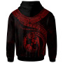 Tonga Polynesian Personalised Hoodie - Tonga Waves (Red)